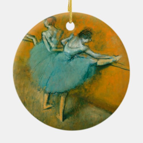 Degas Dancers at the Bar Ballet Ceramic Ornament