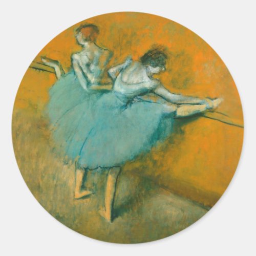 Degas Dancers at the Bar Ballet Classic Round Sticker