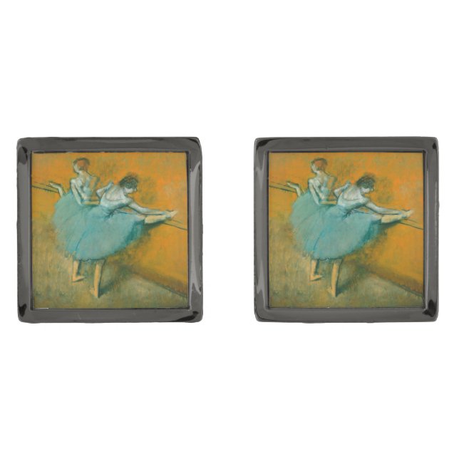 Degas Dancers at the Bar Ballet Cufflinks (Front)