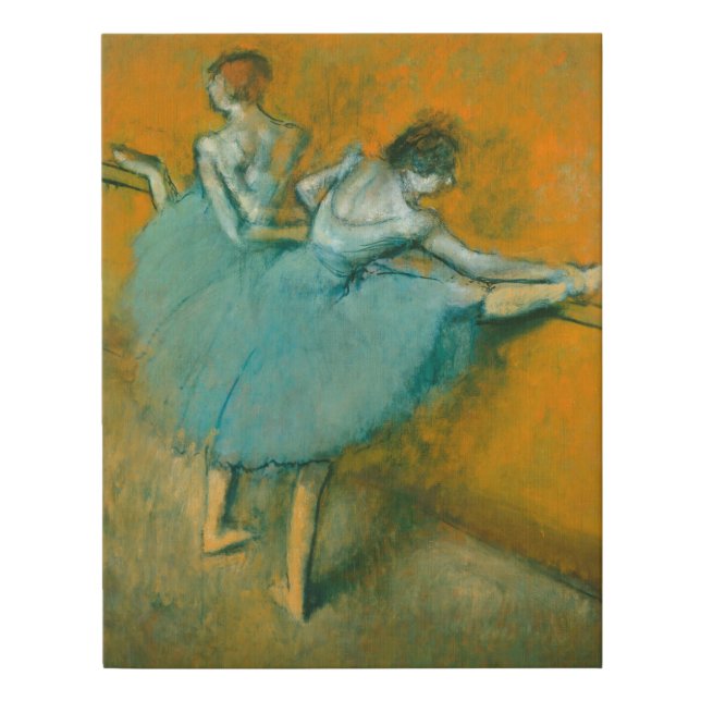 Degas Dancers at the Bar Ballet Faux Canvas Print (Front)