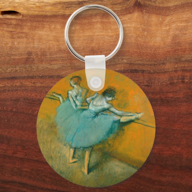 Degas Dancers at the Bar Ballet Keychain (Front)