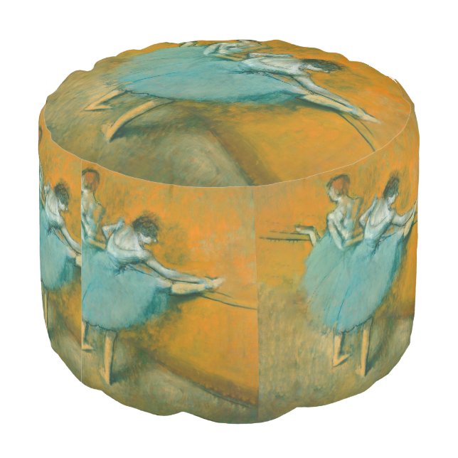 Degas Dancers at the Bar Ballet Pouf (Angled Back)