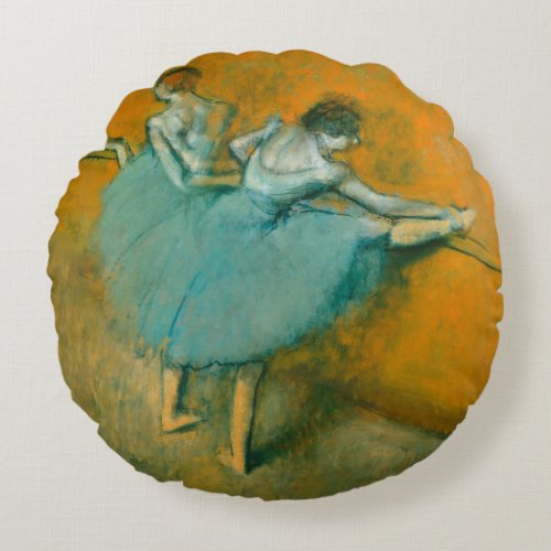 Degas Dancers at the Bar Ballet Round Pillow
