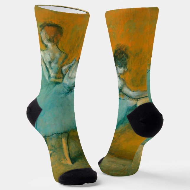 Degas Dancers at the Bar Ballet Socks (Angled)