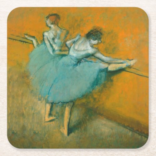 Degas Dancers at the Bar Ballet Square Paper Coaster