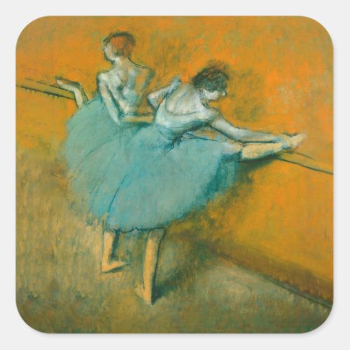 Degas Dancers at the Bar Ballet Square Sticker