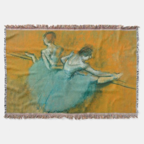 Degas Dancers at the Bar Ballet Throw Blanket