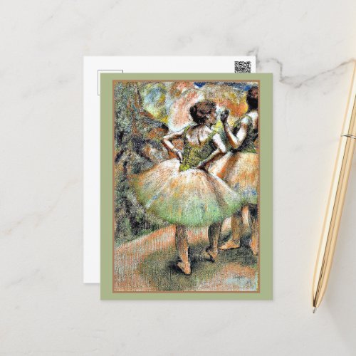 Degas _ Dancers Pink and Green Postcard