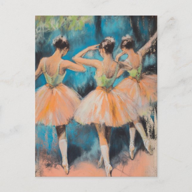 Degas Dancers Vintage Postcard  (Front)