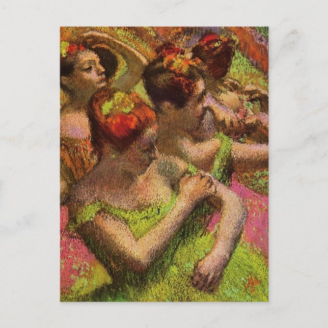 Degas Green Ballerinas Postcard (Front)