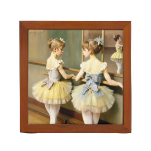 Degas-inspired dancers in a rehearsal room desk organizer
