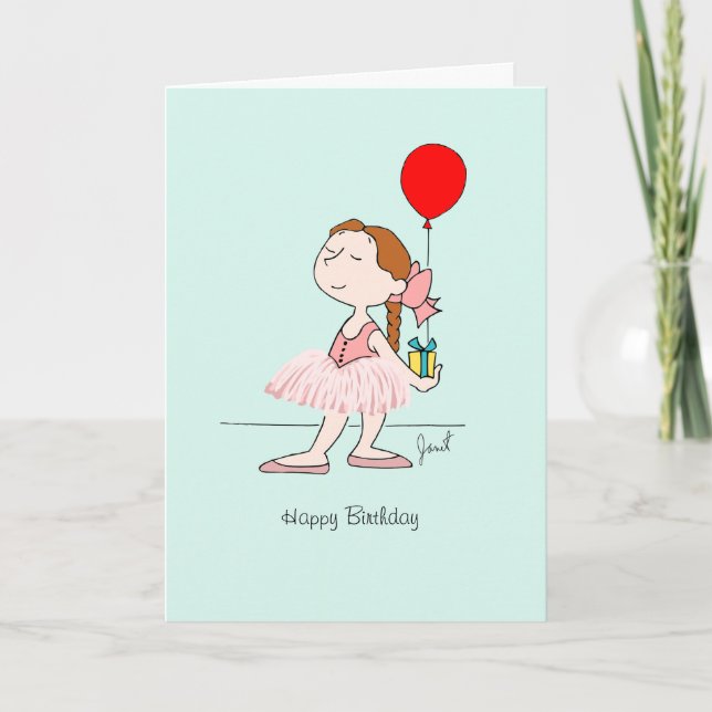 Degas Little Dancer Birthday Greeting Card (Front)