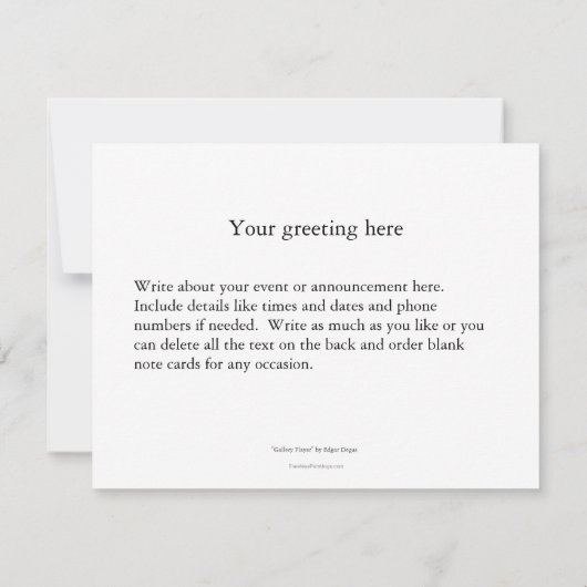 Degas painting Gallery Player ballet ballerina art (Back)