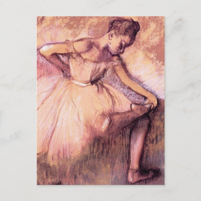 Degas Pink Ballerina Postcard (Front)