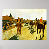 Degas: Racehorses Before the Stands Poster