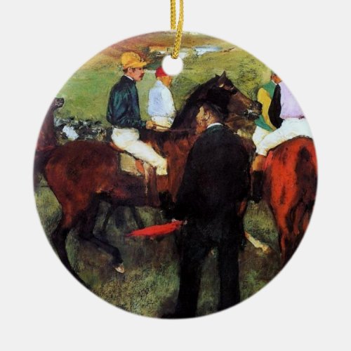 Degas _ Racehorses Christmas Ornament