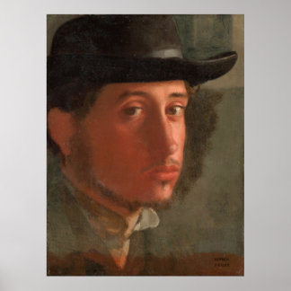 Degas, self-portrait poster