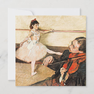 Degas - The Dance Lesson, famous painting Card