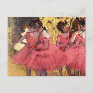 Degas - The Pink Dancers Postcard