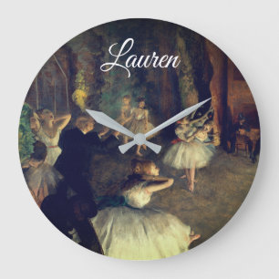 Degas' The Rehearsal of the Ballet Onstage: Large Clock