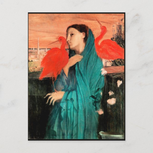 Degas - Young Woman with Ibis, fine art Postcard (Front)