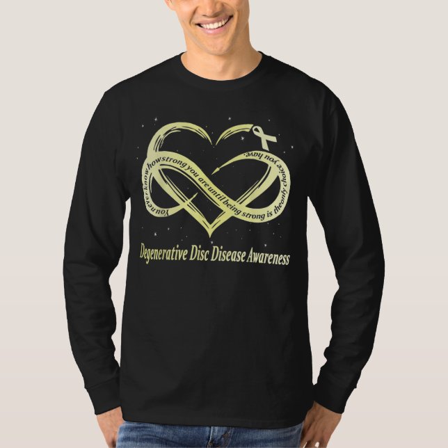 Degenerative Disk Disease & Warrior DDD Awareness T-Shirt (Front)
