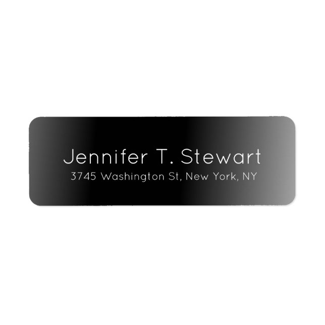 Degrade Grey Trendy Modern Professional Elegant Label (Front)
