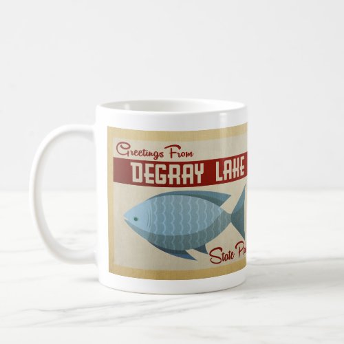 DeGray Lake Blue Fish Vintage Travel Coffee Mug