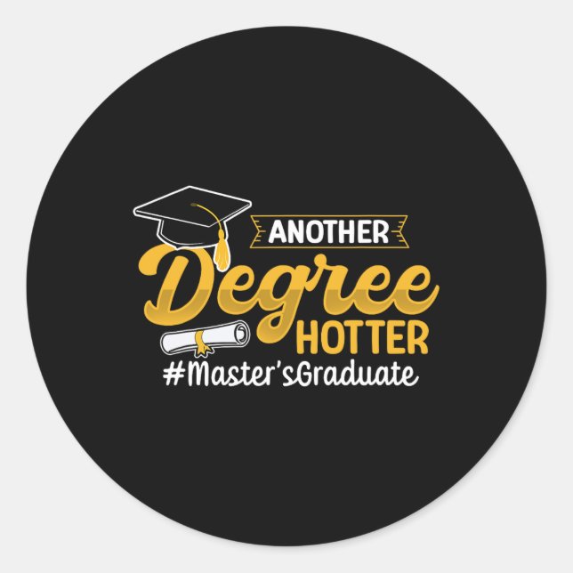 Degree Graduation Master’s Degree Mba  Classic Round Sticker (Front)