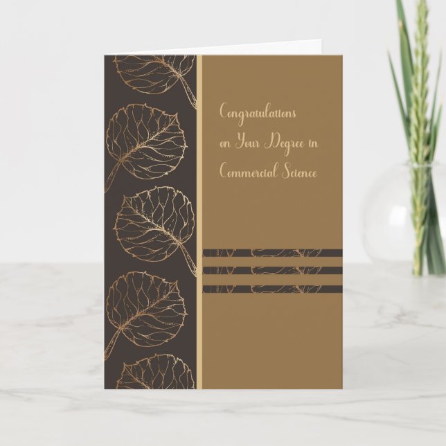 Degree in Commercial Science Card (Front)