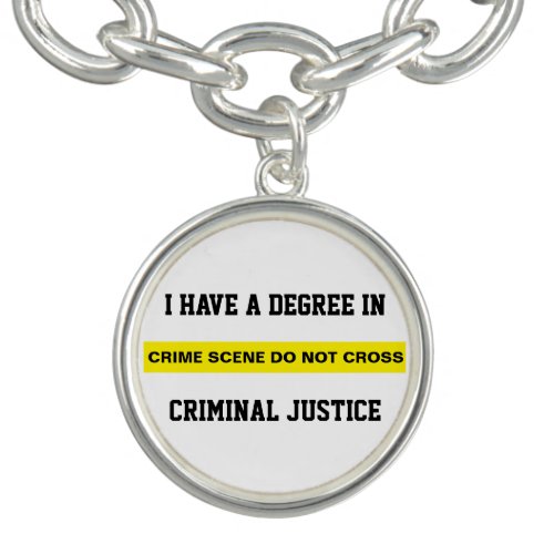 Degree in Criminal Justice Charm Bracelet