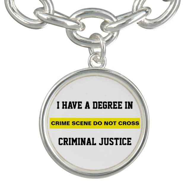 Degree in Criminal Justice Charm Bracelet (Design)