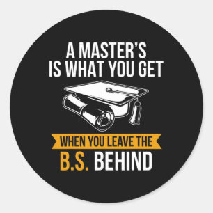 Degree Mba Masters Degree Graduation Classic Round Sticker