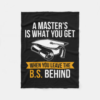 Degree Mba Masters Degree Graduation  Fleece Blanket