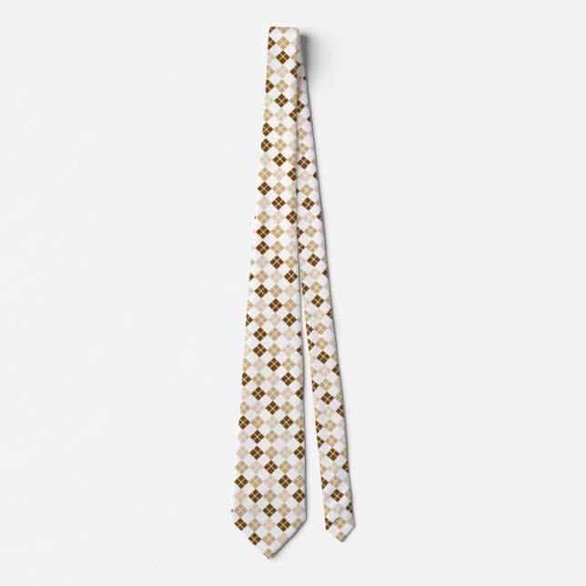 Degrees of Brown Argyle Custom Tie (Front)