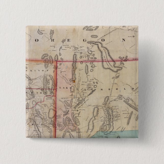 DeGroot's Map of Nevada Territory Pinback Button (Front)