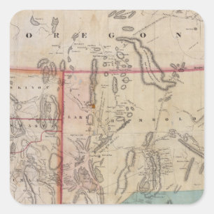 DeGroot's Map of Nevada Territory Square Sticker
