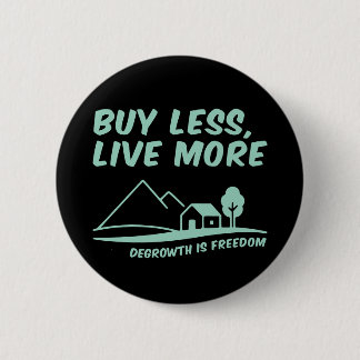 Degrowth Is Freedom: Buy Less, Live More Button