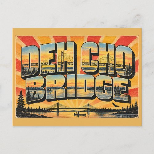 Deh Cho Bridge NT Mackenzie River Boreal Art Postcard