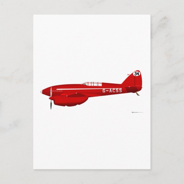 DeHavilland DH-88 Comet Postcard (Front)