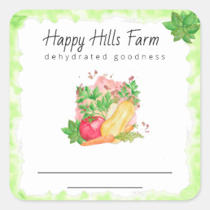 *~* *~Dehydrated Veggie Vegetables AP30 Square Sticker