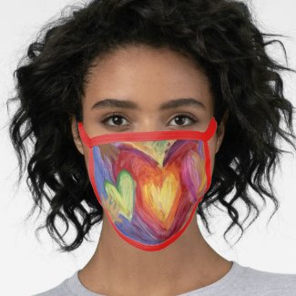DEI Love Hearts Art Inspirational Custom Face Mask