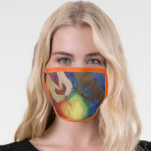 DEI Rainbow Love Hearts Custom Art Face Mask (Worn Her)