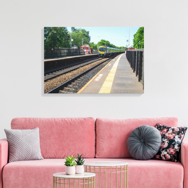 Deighton Railway Station, Huddersfield Canvas Print (Insitu(LivingRoom))