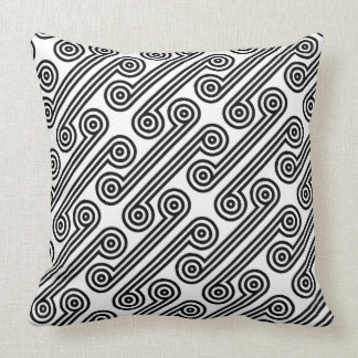 Deimos Black and White Throw Pillow