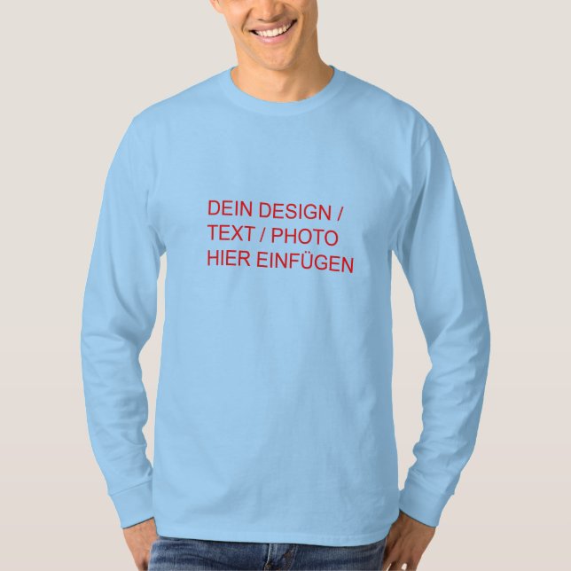 DEIN DESIGN/TEXT/PHOTO Gentlemen Longarmshirt ligh T-Shirt (Front)
