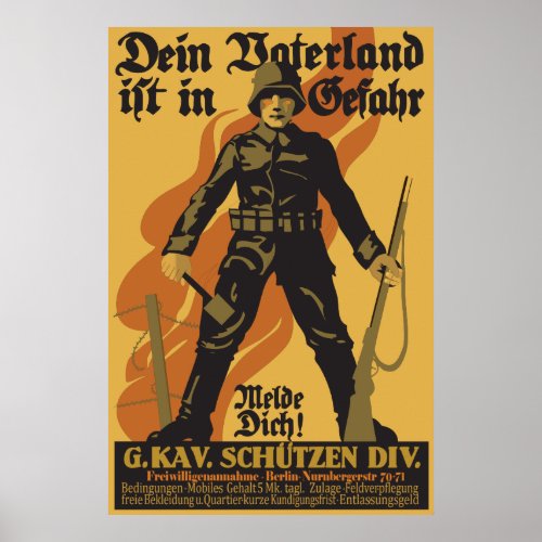 Dein Vaterland ist in Gefahr Poster