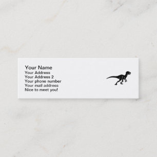 Deinonychus dinosaur mini business card