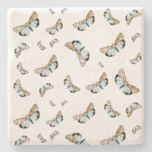 Deiopeia pulchella - Crimson-Speckled Flunkey Moth Stone Coaster
