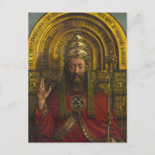 Deity Enthroned, Christ, The Ghent Altarpiece Postcard